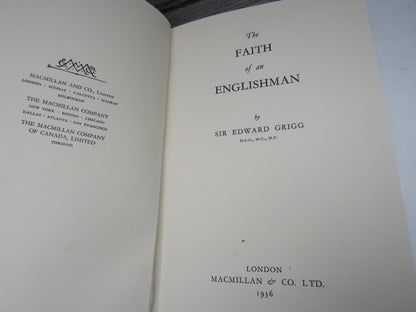 The Faith of an Englishman by Sir Edward Grigg 1936 book image 3