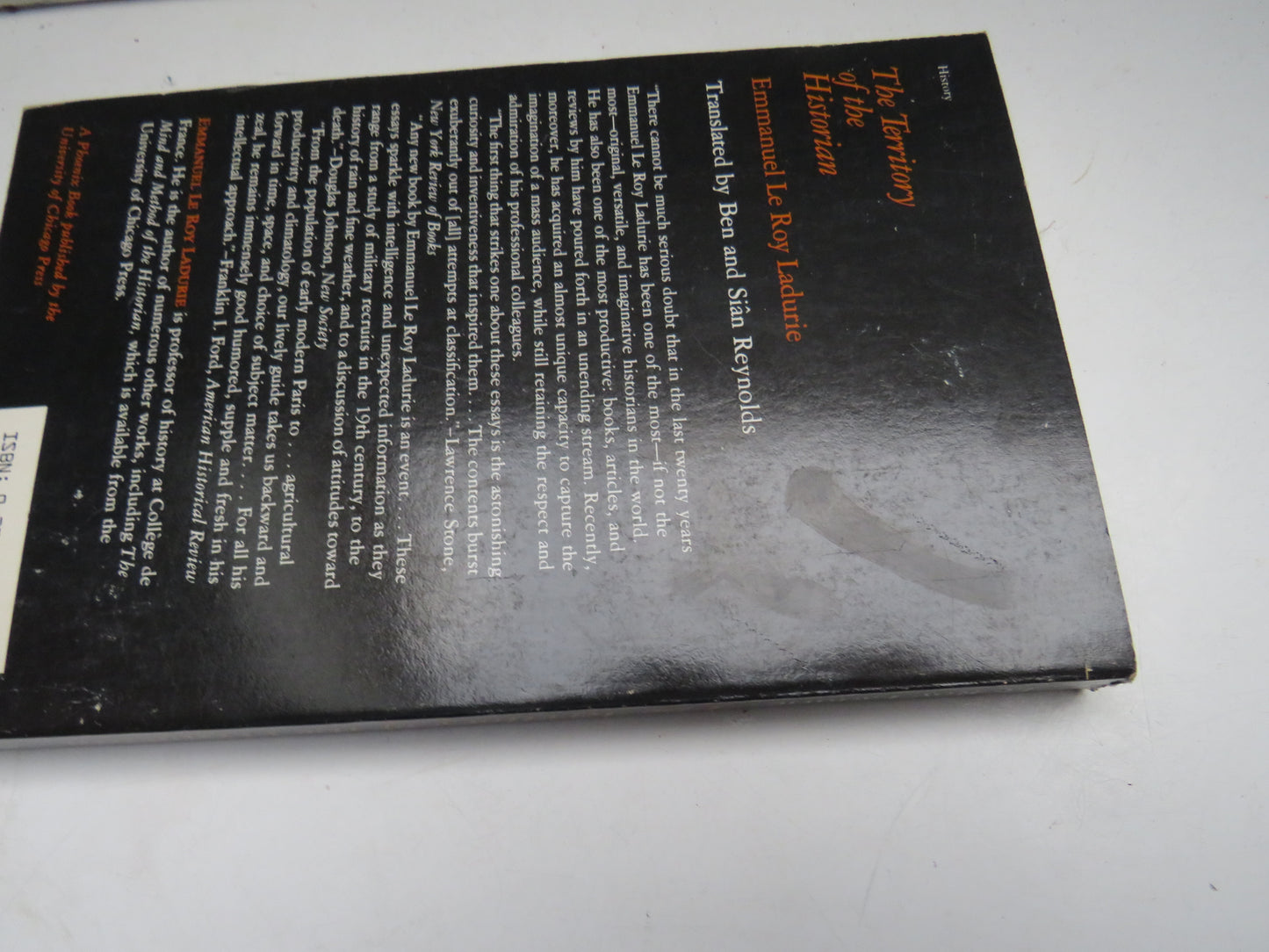 The Territory of the Historian by E. LeRoy Ladurie 1979