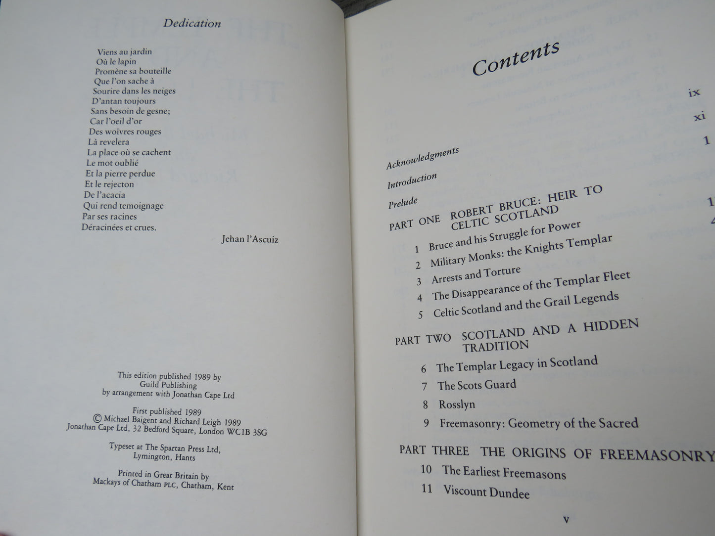 The Temple and the Lodge By Michael Baigent and Richard Leigh 1989