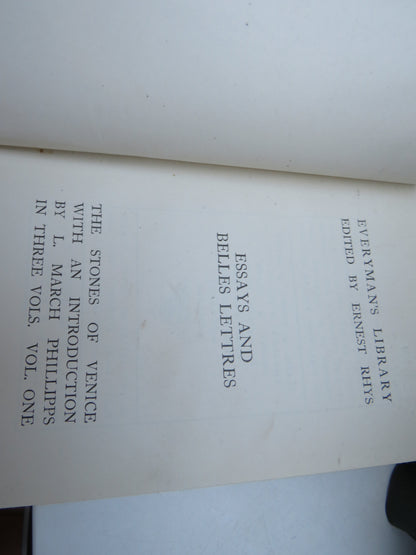 The Stones of Venice By John Ruskin Volume I, II, III book image 4