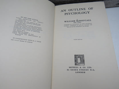 An Outline of Psychology By William McDougall 1933