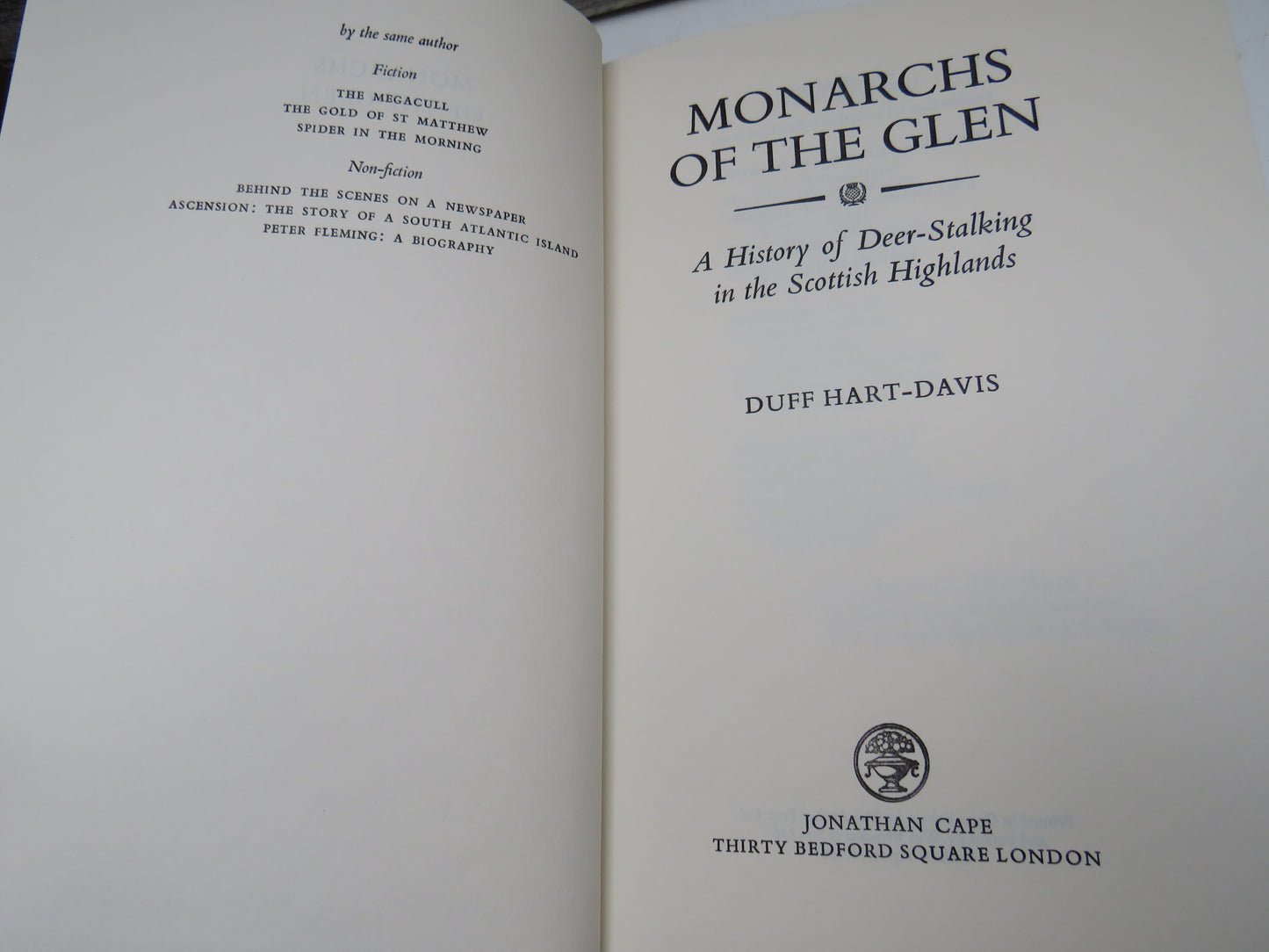 Monarchs of The Glen A History of Deer Stalking In The Scottish Highlands By Duff Hart-Davis 1978