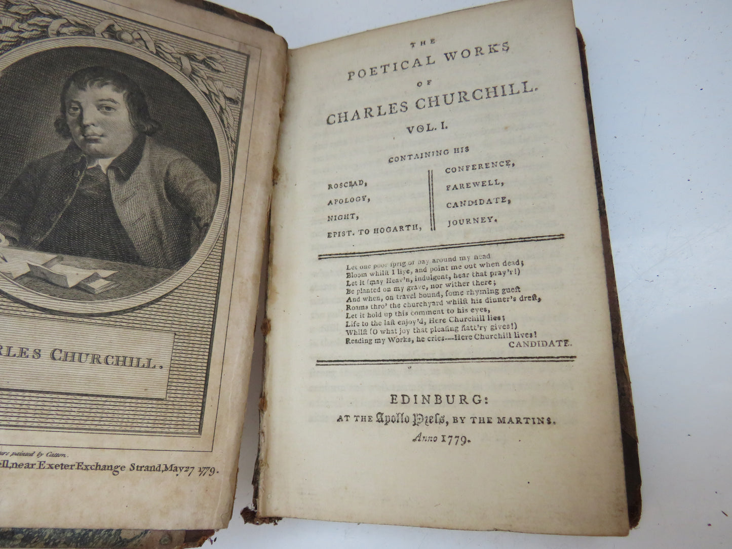 The Poetical Works of Charles Churchill Vol I & II 1779