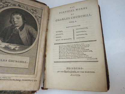The Poetical Works of Charles Churchill Vol I & II 1779 book image 3