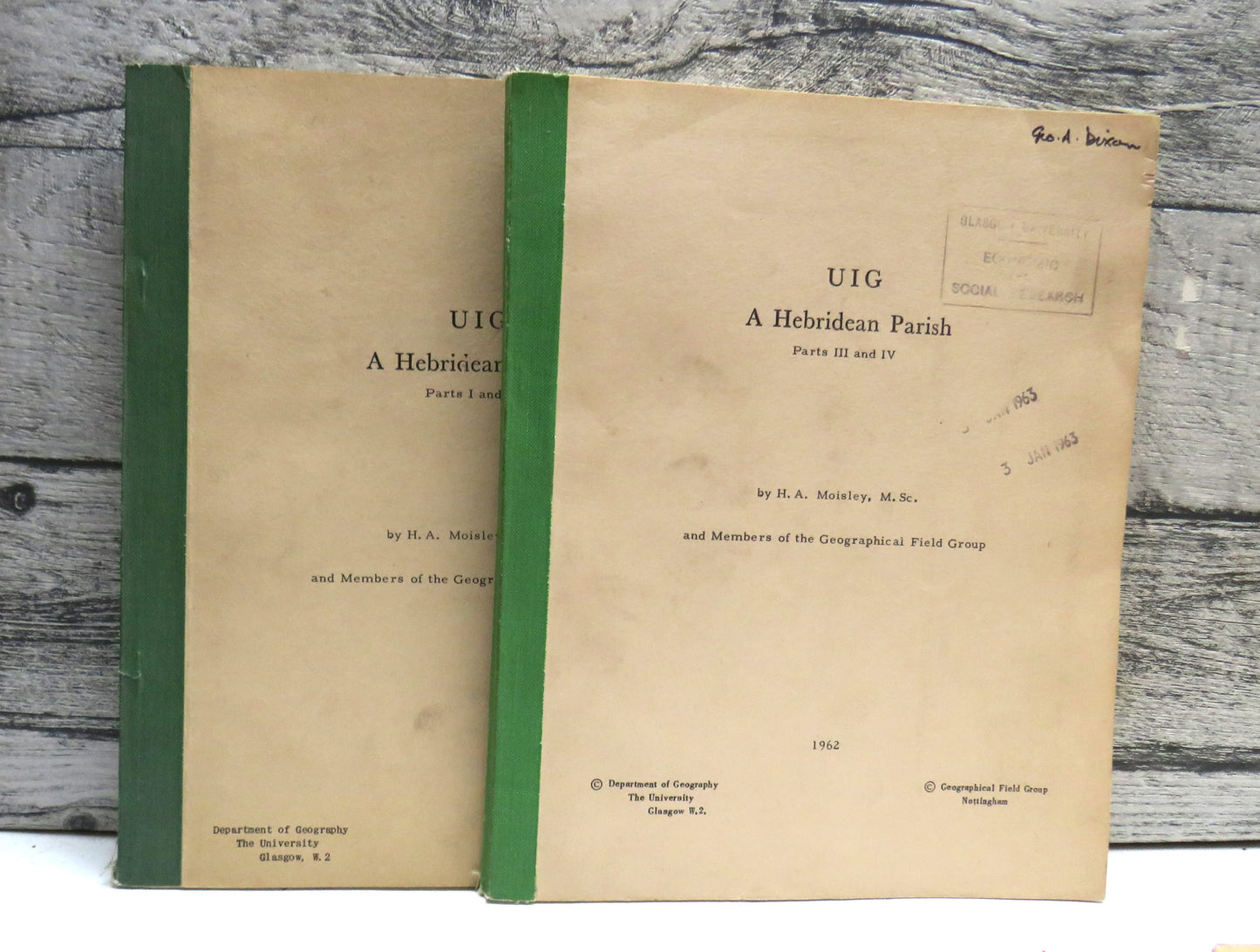 UIG A Hebridean Parish Parts I, II, III, IV By H.A. Moisley