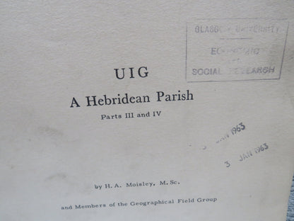 UIG A Hebridean Parish Parts I, II, III, IV By H.A. Moisley book image 2