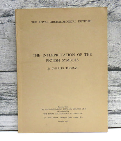 The Interpretation of the Pictish Symbols By Charles Thomas 1964 book front cover