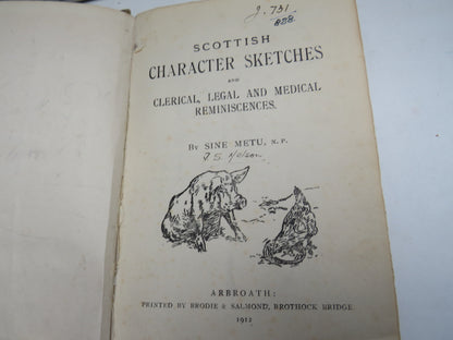 Scottish Characters Sketches and Clerical, Legal and Medical Reminiscences by Sine Metu 1912 book image 4