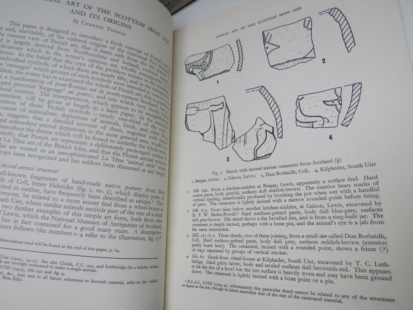 The Animal Art of the Scottish Iron Age and Its Origins By Charles Thomas 1963