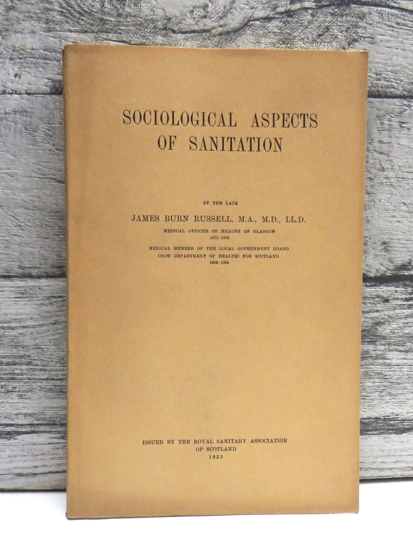 Sociological Aspects of Sanitation By The Late James Burn Russell 1933