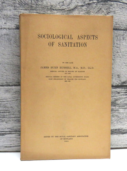 Sociological Aspects of Sanitation By The Late James Burn Russell 1933 book front cover