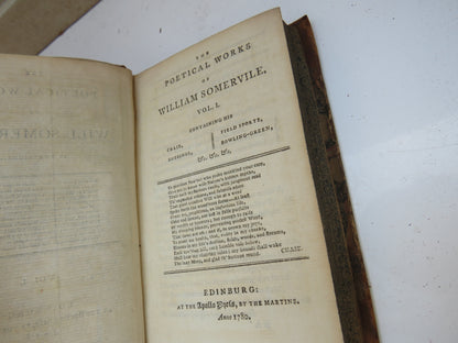 The Poetical Works of William Somervile Volume I & II 1780 book image 5