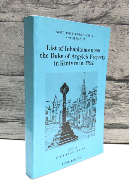 List of Inhabitants Upon The Duke of Argyle's Property In Kintyre In 1792 Scottish Record Society Ne book front cover