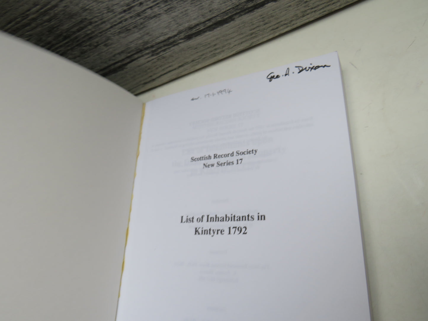 List of Inhabitants Upon The Duke of Argyle's Property In Kintyre In 1792 Scottish Record Society New Series 17