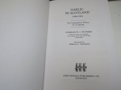 Gaelic In Scotland 1698-1981 The Geographical History of a Language By Charles W. J. Withers 1984 book image 4
