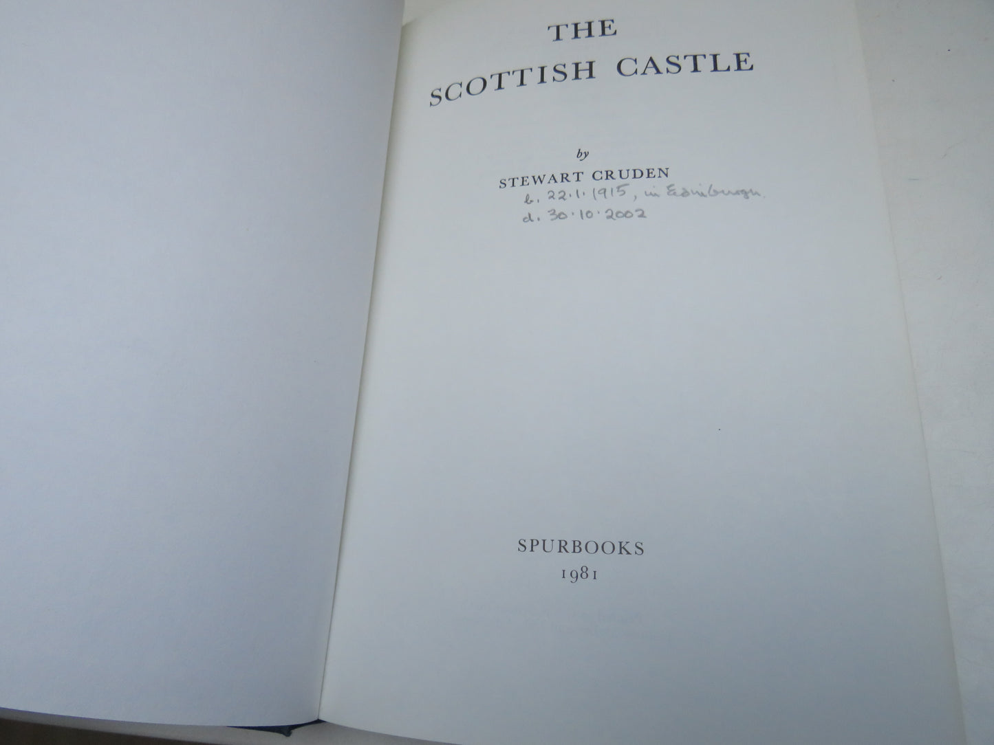 The Scottish Castle By Stewart Cruden 1981