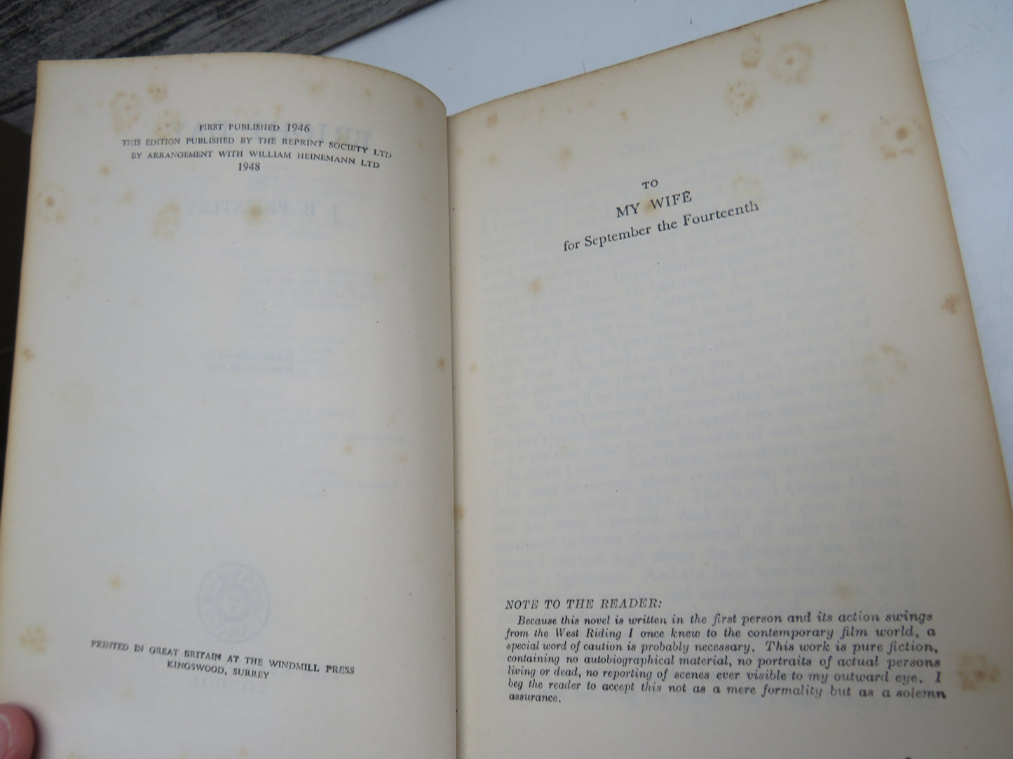 Bright Day By J.B. Priestley 1948