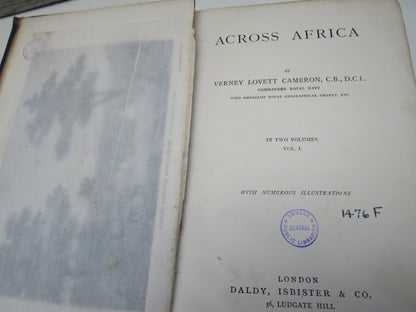 Across Africa By Verney Lovett Cameron 1877 2 Volumes book image 7