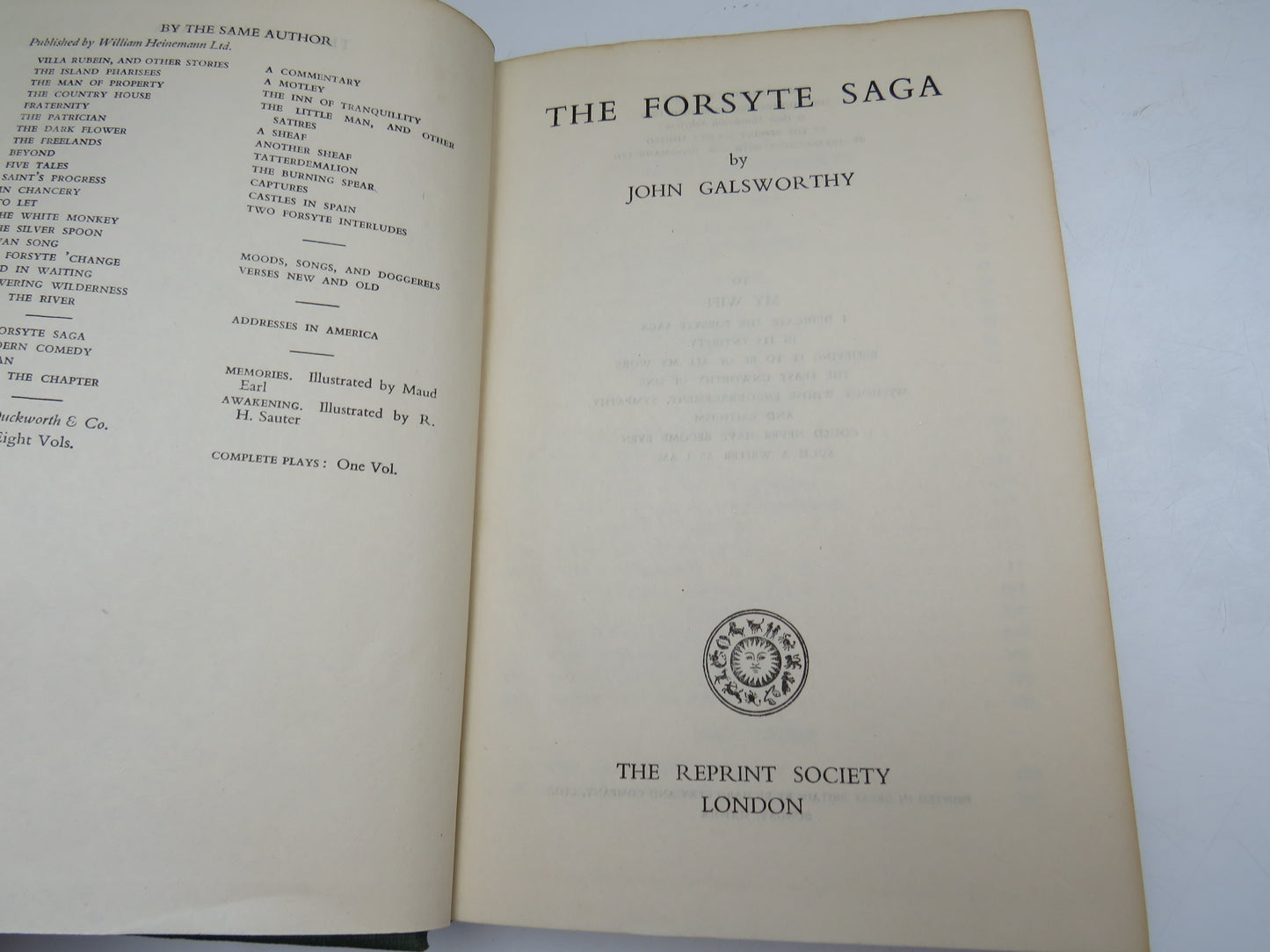 The Forsyte Saga By John Galsworthy 1949