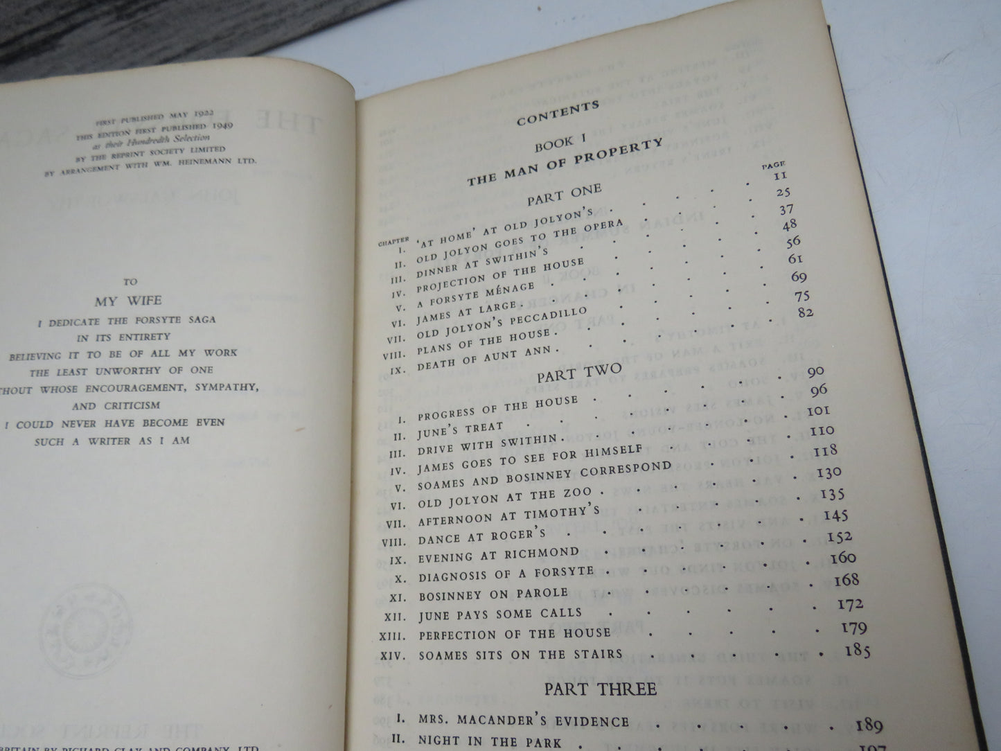 The Forsyte Saga By John Galsworthy 1949
