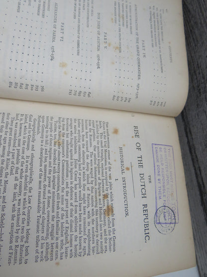 The Dutch Republic By John Lothrop Motley 1878 Complete In One Volume