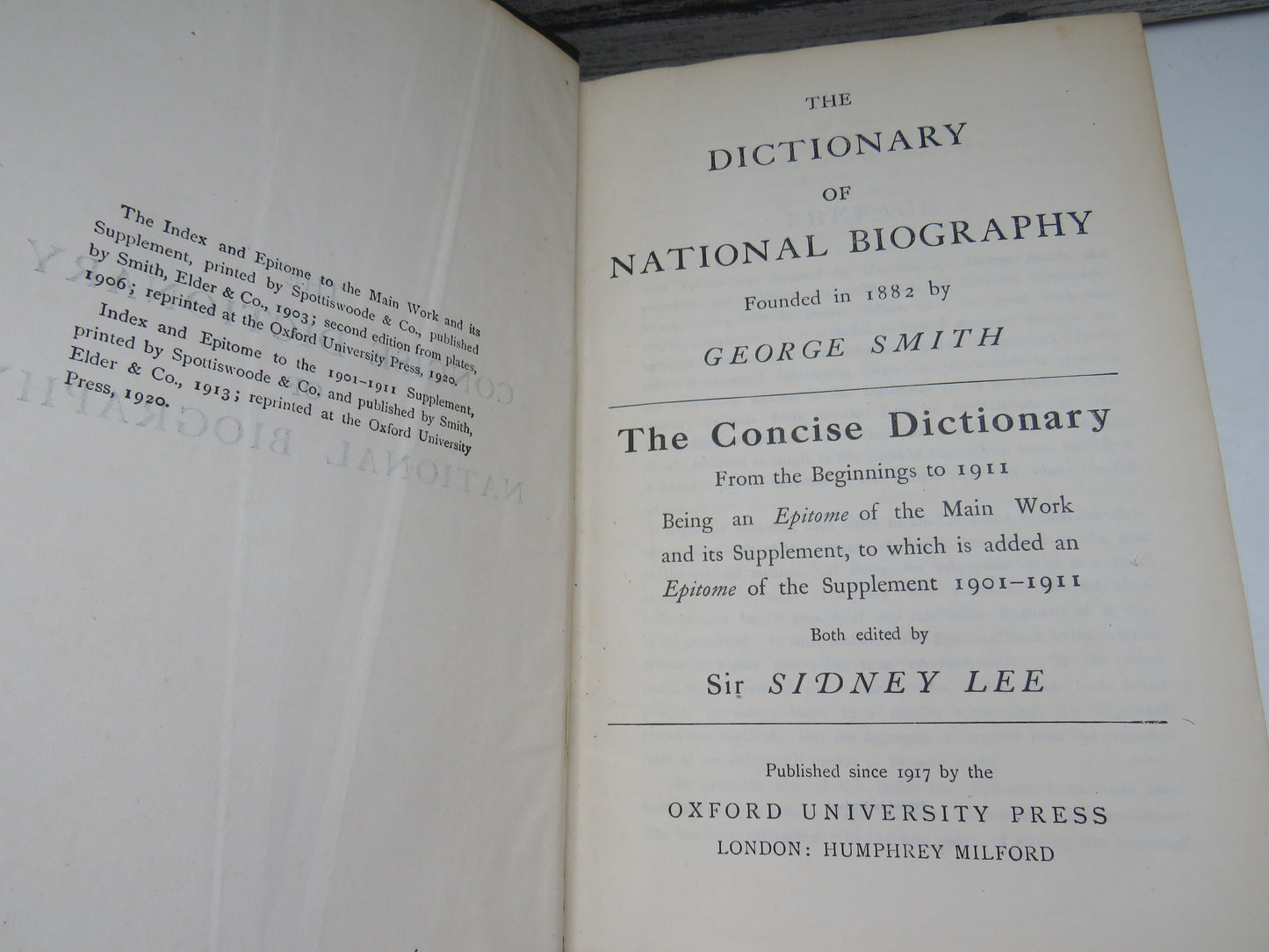 The Dictionary of National Biography Founded In 1882 By George Smith 1920