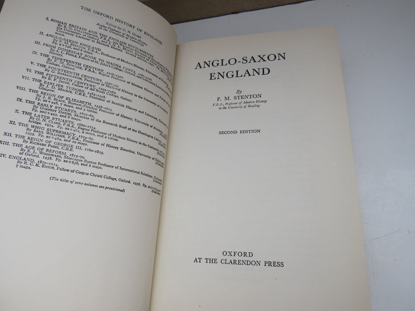 Anglo-Saxon England By F. M. Stenton 1950