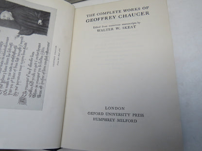 The Complete Works of Geoffrey Chaucer Edited From Numerous Manuscripts By Walter W. Skeat 1937 book image 4