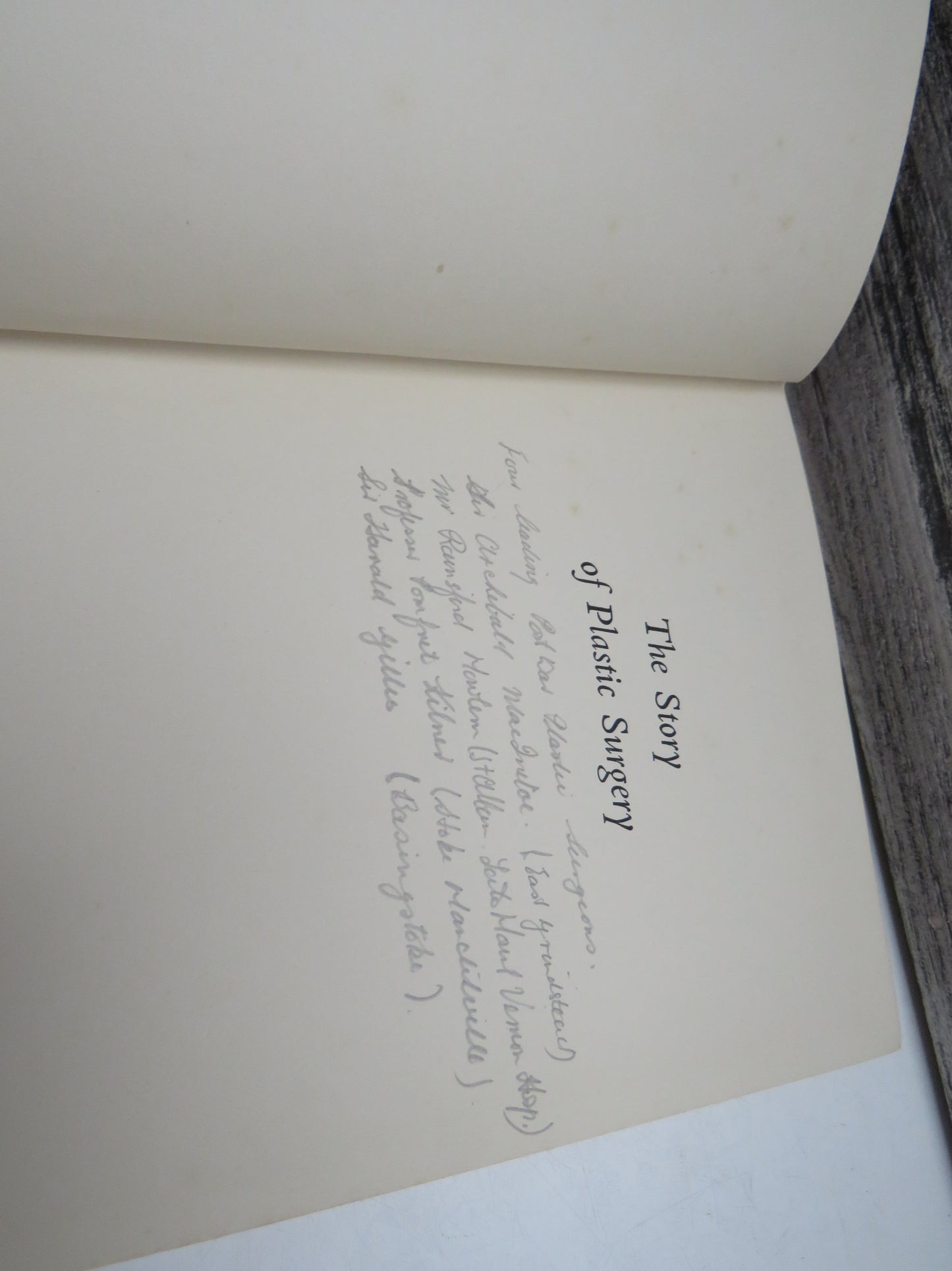The Story of Plastic Surgery By George Bankoff 1952