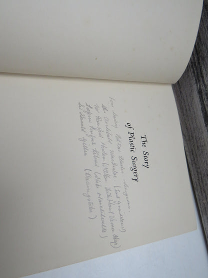 The Story of Plastic Surgery By George Bankoff 1952