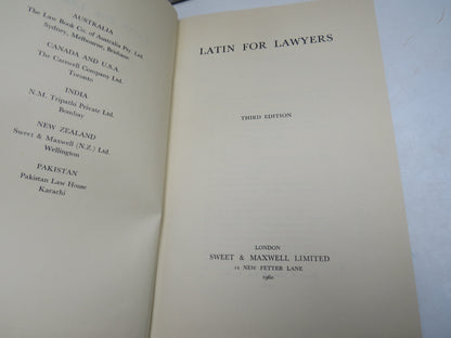 Latin For Lawyers Third Edition 1960 book image 4