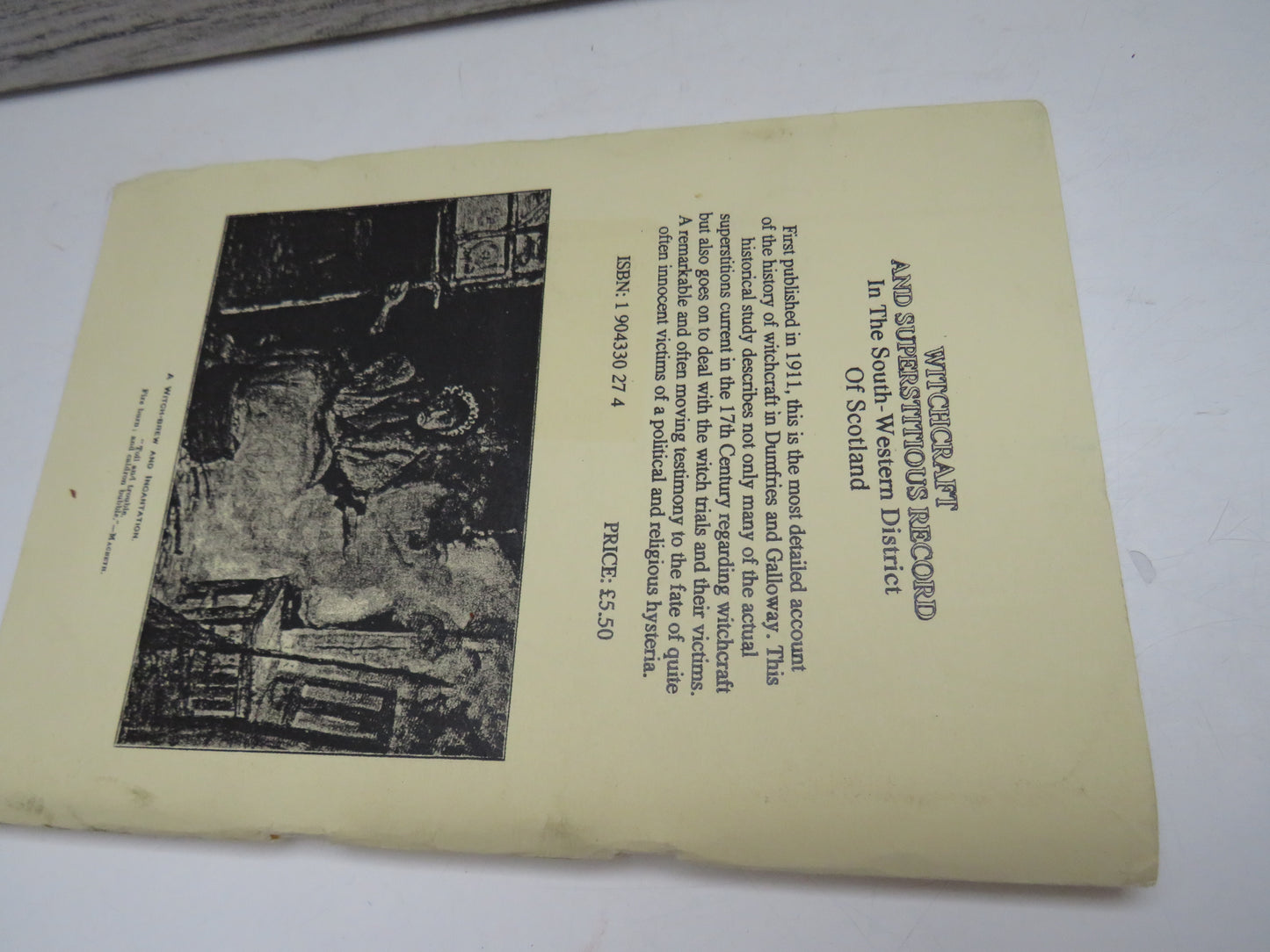 Witchcraft and Superstitious Record In The South-Western District Of Scotland By J Maxwell Wood 2003 Reprint