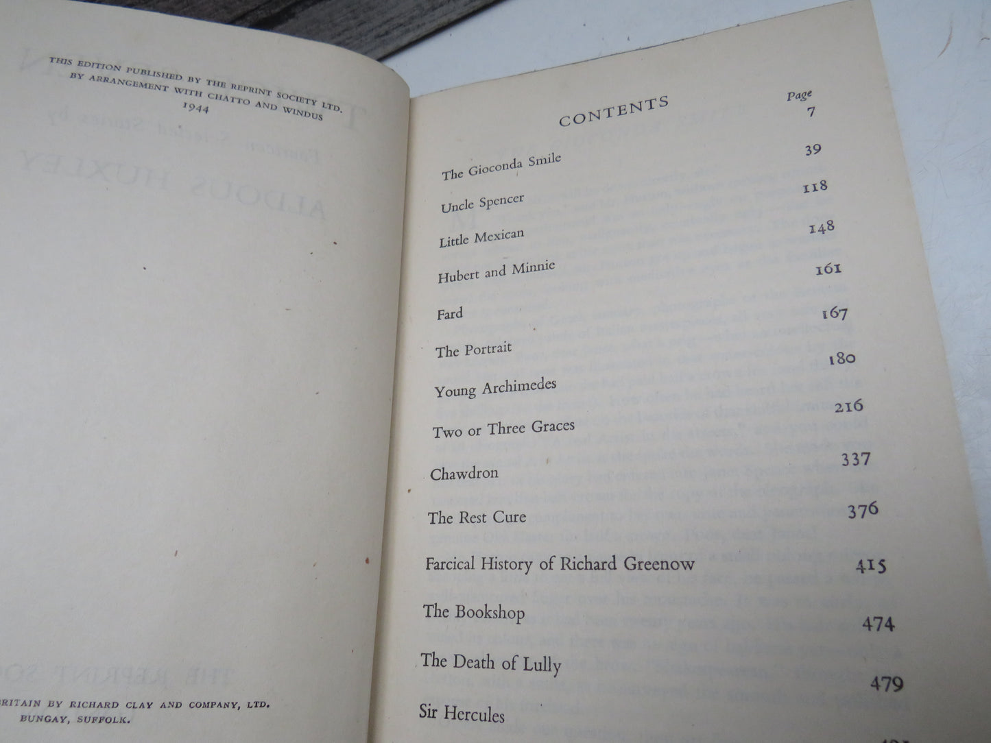 Twice Seven Fourteen Selected Stories By Aldous Huxley 1944
