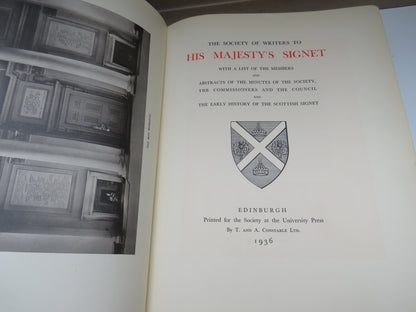 The Society Of Writers To His Majesty's Signet With A List of the Members and Abstracts of the Minut book image 4