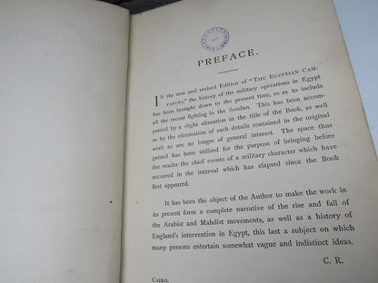The Egyptian Campaigns 1882 To 1885 New and Revised Edition Continued To December 1899 By Charles Royle 1900