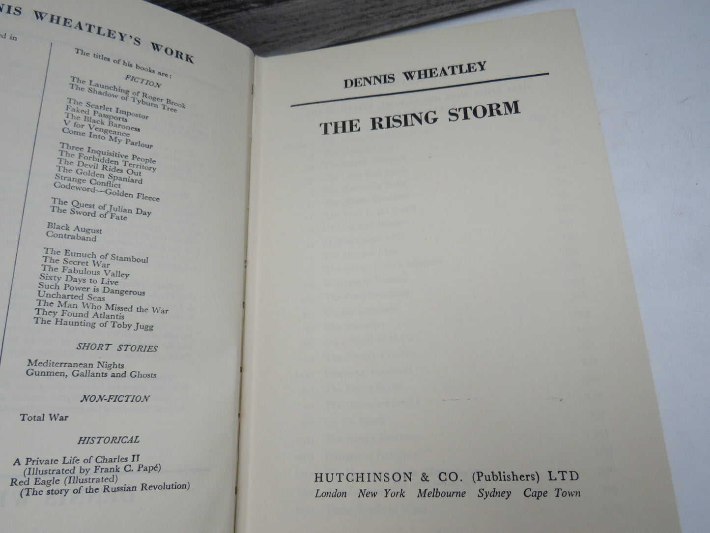 The Rising Storm By Dennis Wheatley