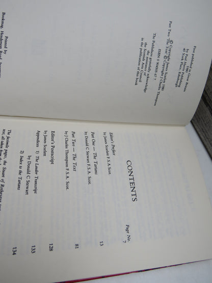 Scotland's Forged Tartans An Analytical Study Of The Vestiarium Scoticum By Donald C Stewart and J Charles Thompson 1980