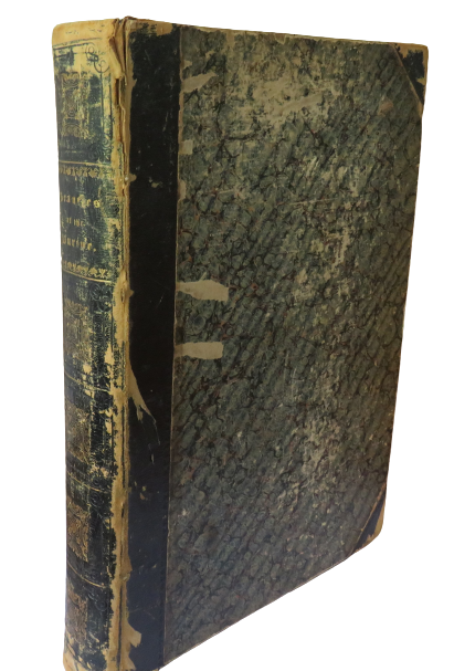 Large Antique Book of Over 125 Engravings , Landscape, Portraits etc 19thC Withers book front cover