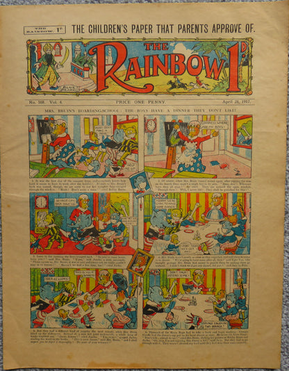 The Rainbow The Children's Paper That Parents Approve Of N0. 168 Vol 4 1917 book front cover
