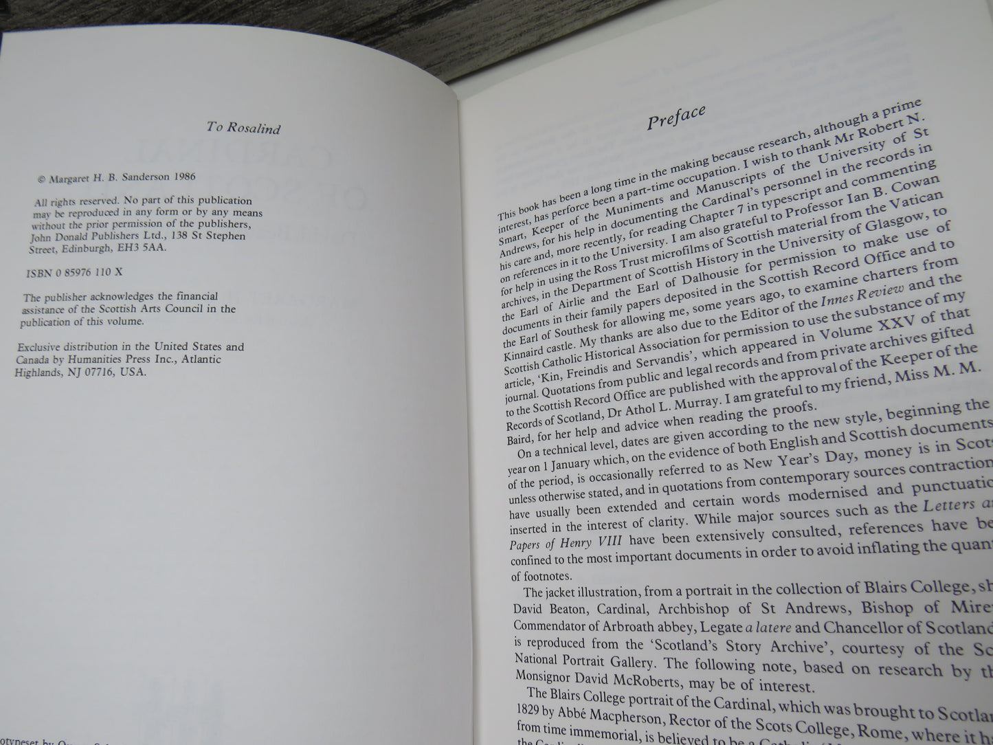 Cardinal of Scotland David Beaton, C. 1494-1546 By Margaret H. B. Sanderson 1986
