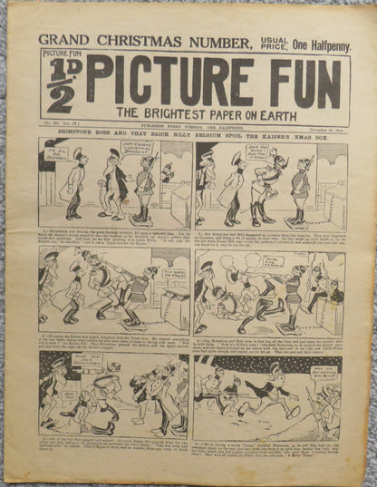 Picture Fun The Brightest Paper On Earth Grand Christmas Number 307 Vol IX Dec 26 1914 book front cover