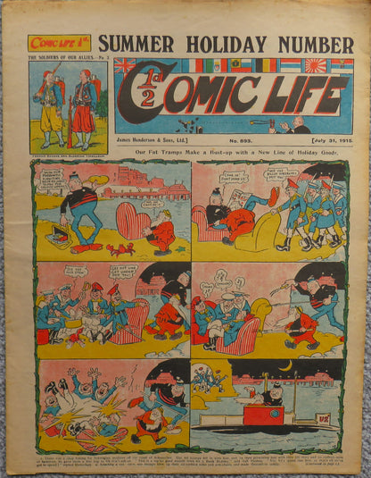 Summer Holiday Number Comic Life No 893 July 31, 1915 book front cover