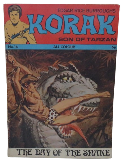 Korak Son of Tarzan By Edgar Rice Burroughs The Day of the Snake 1972 No. 14 book front cover