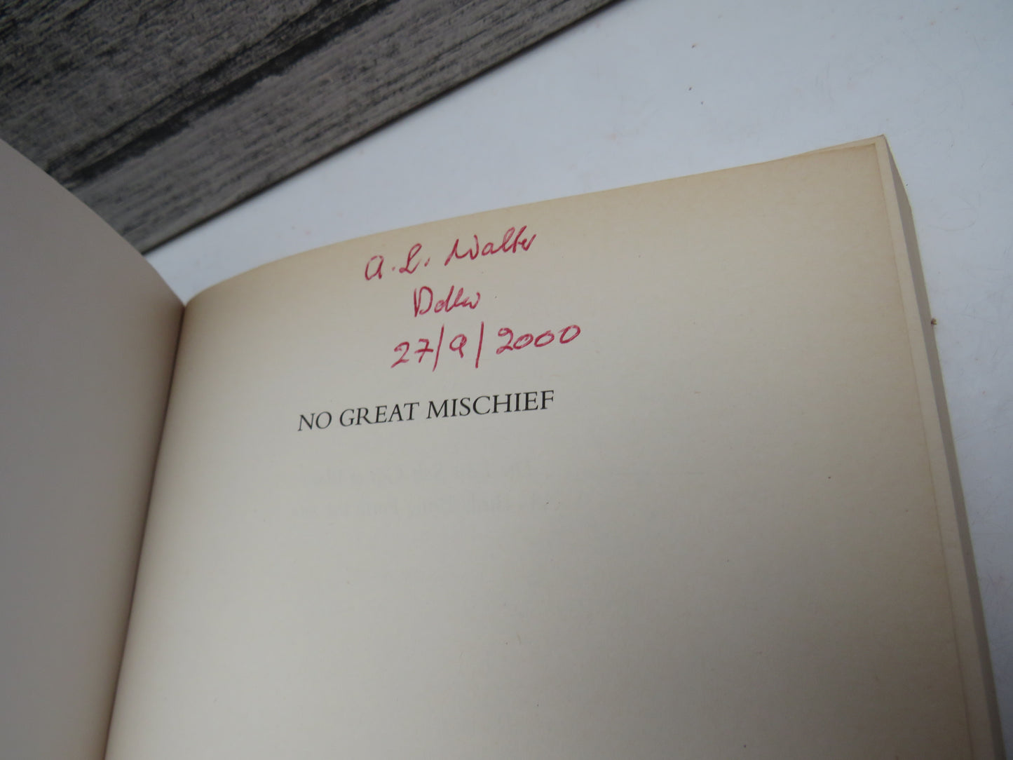 No Great Mischief By Alistair MacLeod 2000