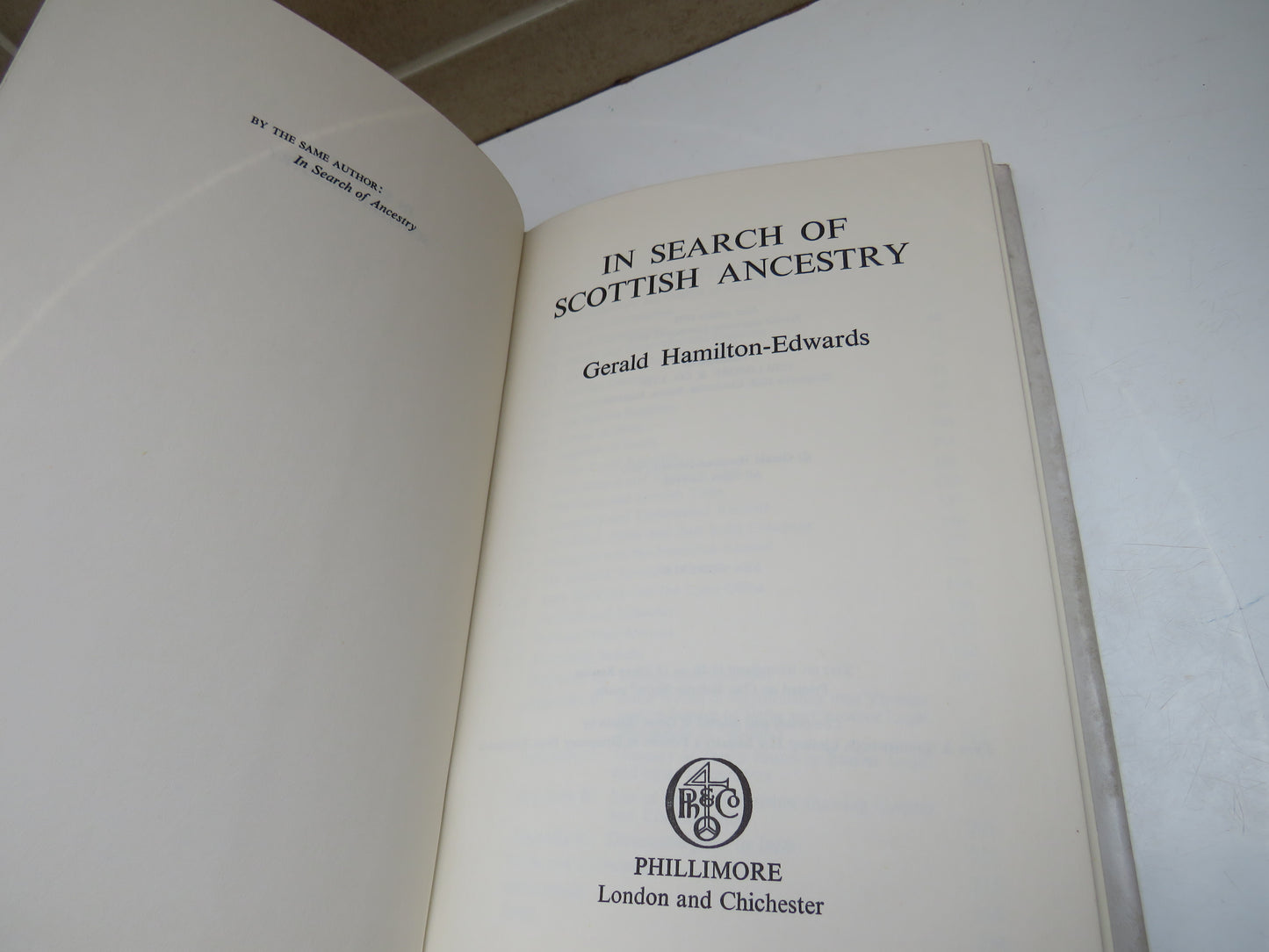 In Search Of Scottish Ancestry By Gerald Hamilton-Edwards 1973