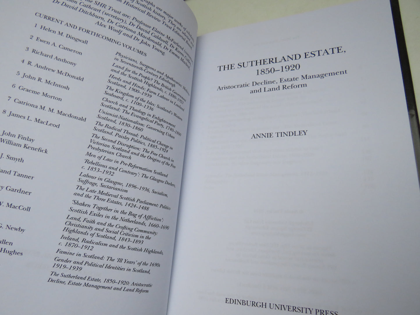 The Sutherland Estate, 1850-1920 Aristocratic Decline, Estate Management and Land Reform By Annie Tindley 2010