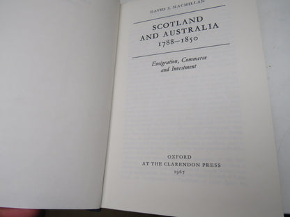 Scotland and Australia 1788-1850 Emigration, Commerce and Investment By David S. Macmillan 1967 book image 4