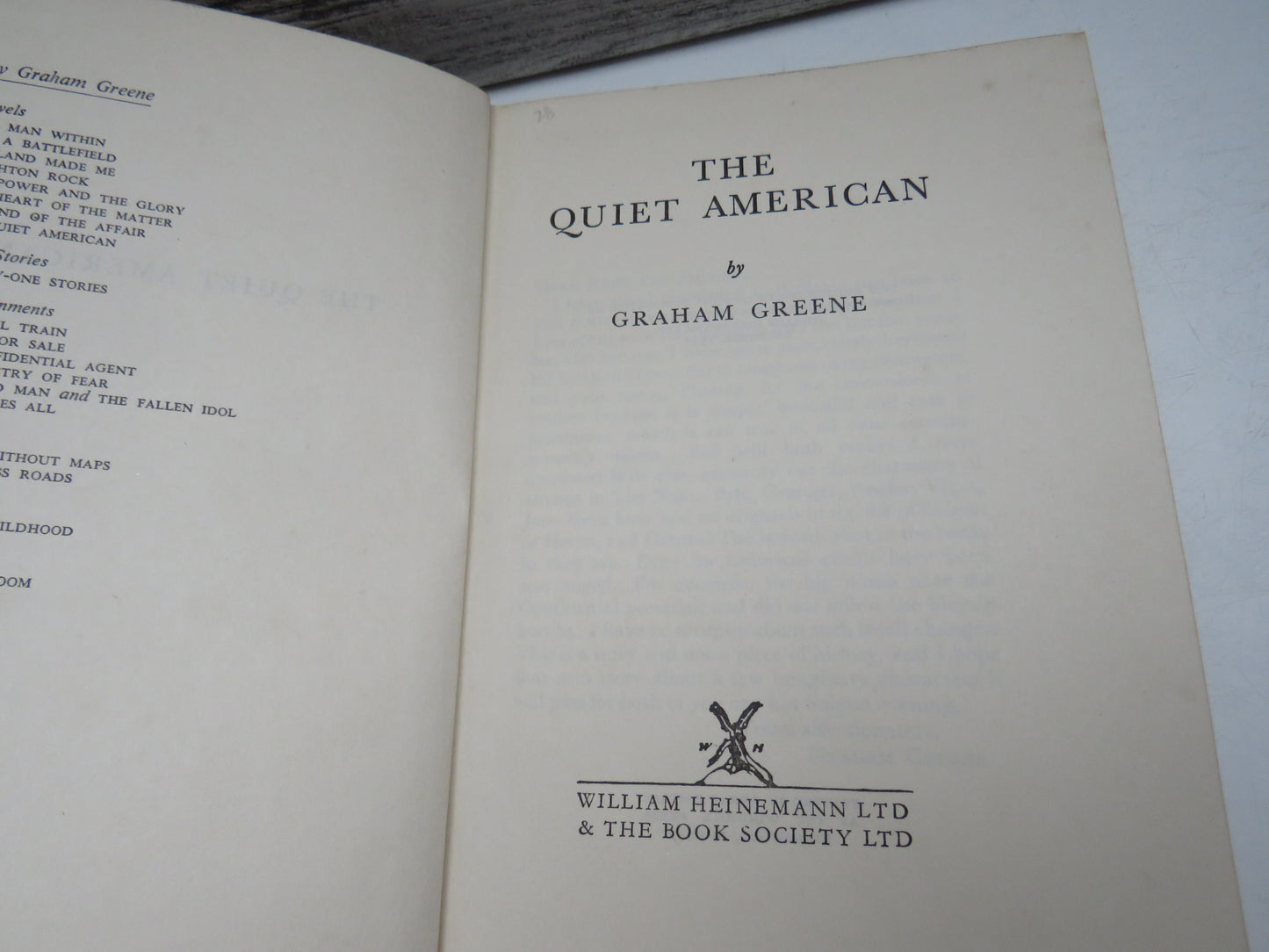 The Quiet American By Graham Greene 1955