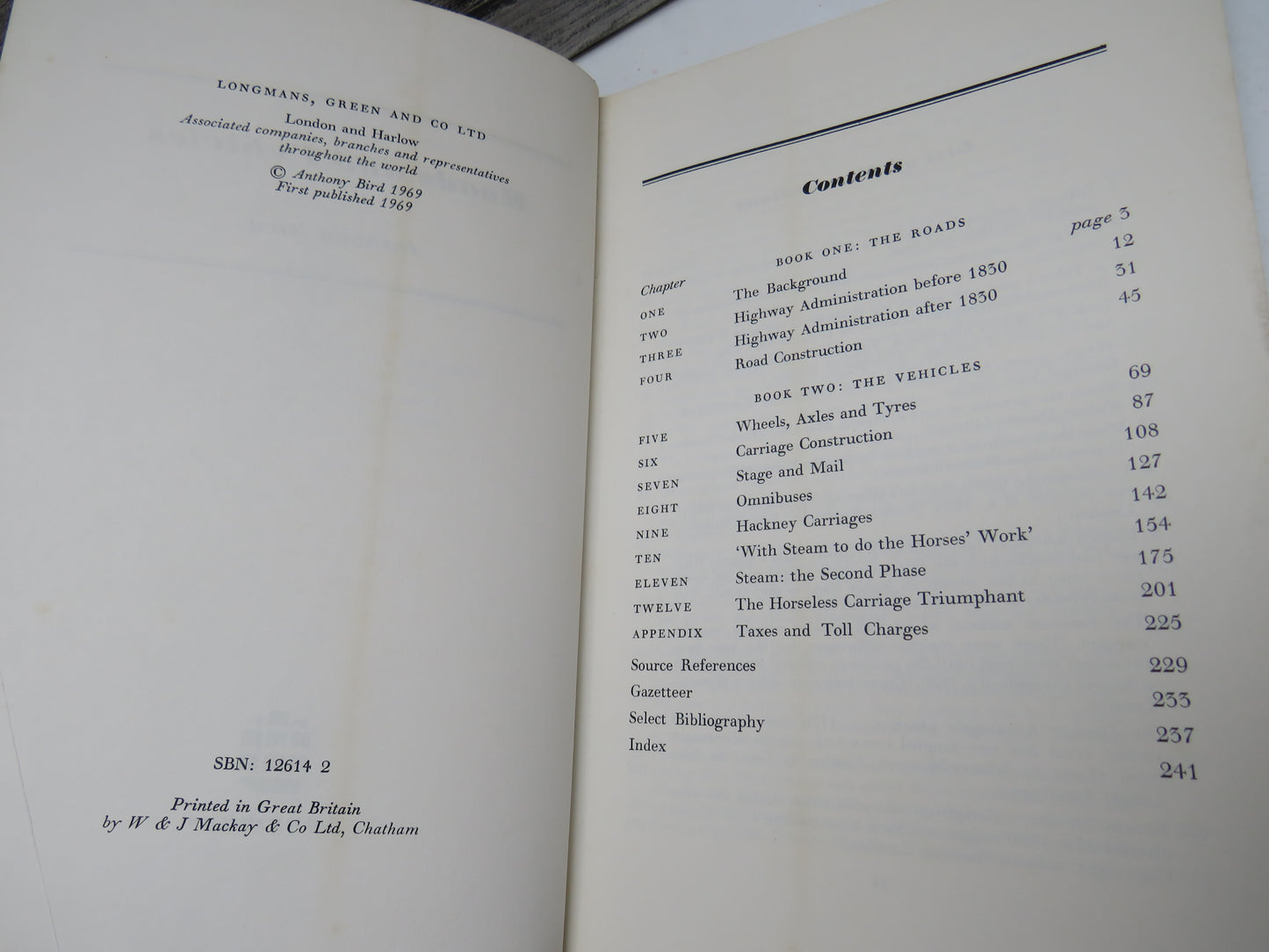 Roads and Vehicles By Anthony Bird 1969
