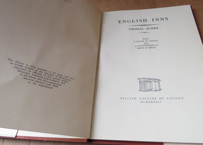 English Inns by Thomas Burke, 1944 book image 3